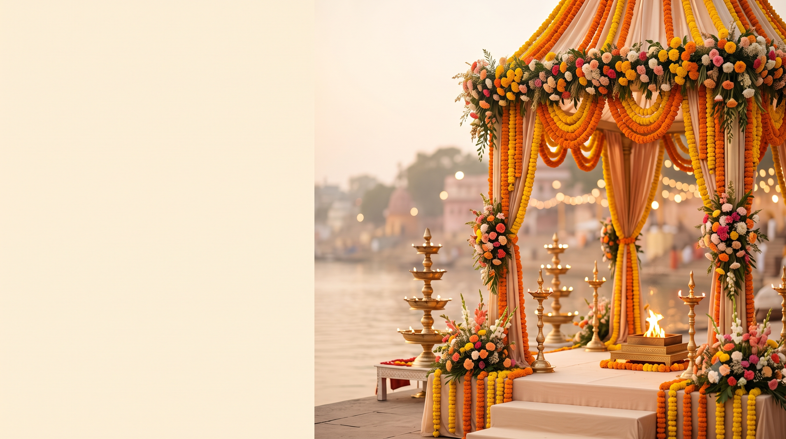 Wedding Ganga Aarti and vivah lagan illustration